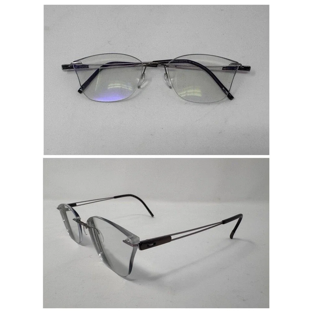 Silhouette 6738 40 6056 7661 Titanium Brown Rimless Eyeglasses Frames 52-17 140